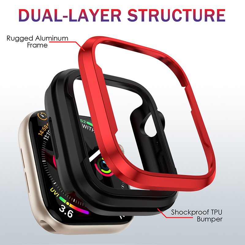 Nebula Apple Watch Protection Edge Case 41mm - Red