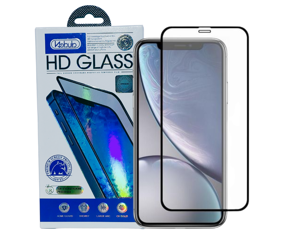 2 x (Twin Combo Pack) Nebula Clear Cover HD Tempered Glass Screen Protector For Apple