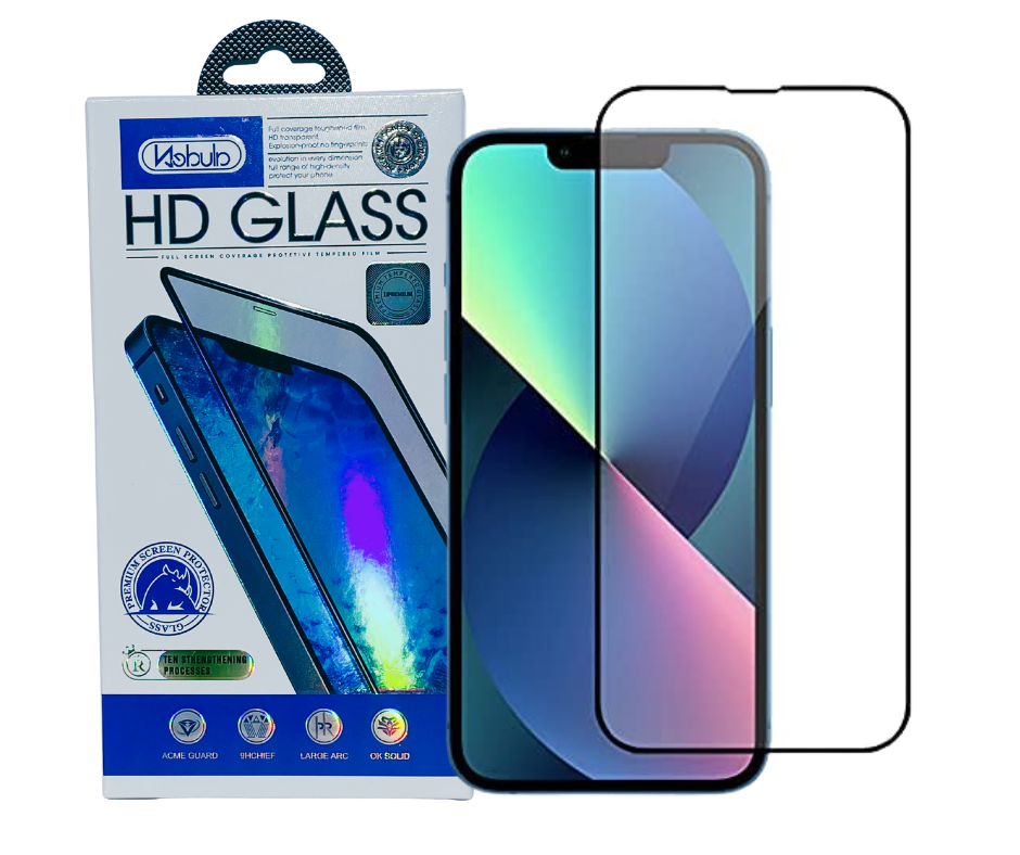 2 x (Twin Combo Pack) Nebula Clear Cover HD Tempered Glass Screen Protector For Apple