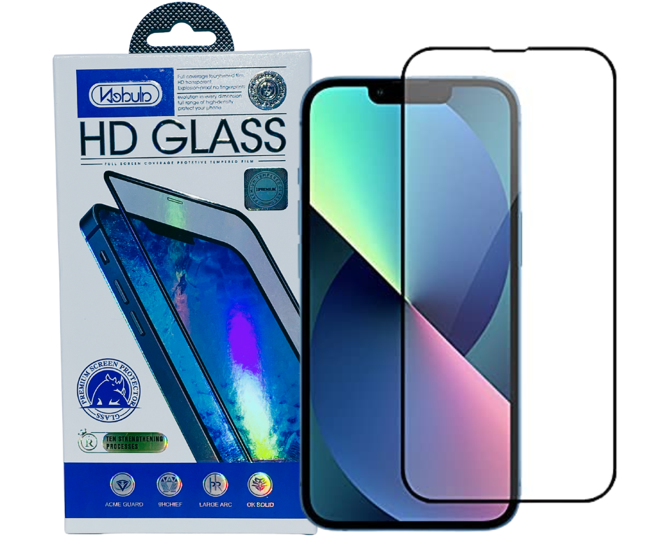 2 x (Twin Combo Pack) Nebula Clear Cover HD Tempered Glass Screen Protector For Apple