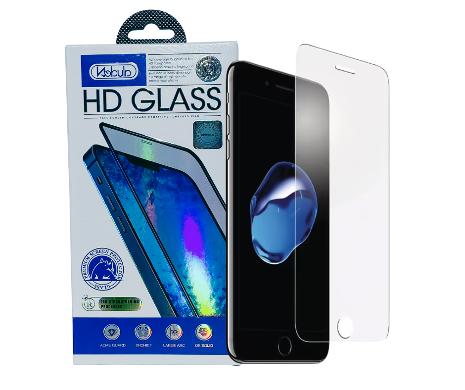 2 x (Twin Combo Pack) Nebula Clear Cover HD Tempered Glass Screen Protector For Apple