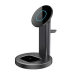Nebula 3-in-1 Magnetic Wireless Charger Desktop Stand - Black