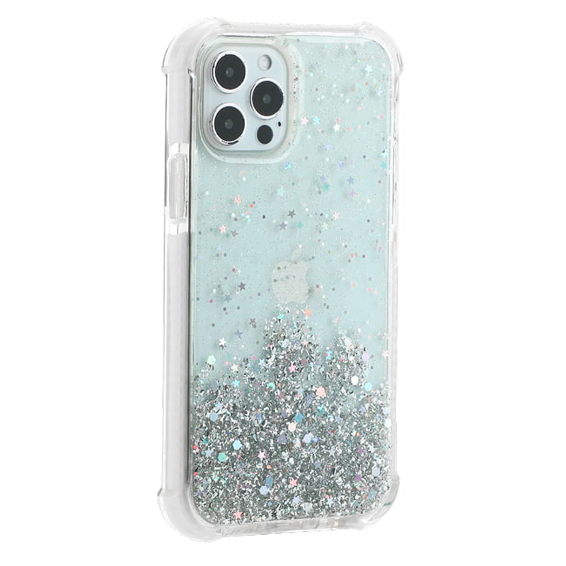 Nebula Sparkling Stars Clear Back Tough Case White - iPhone Cases