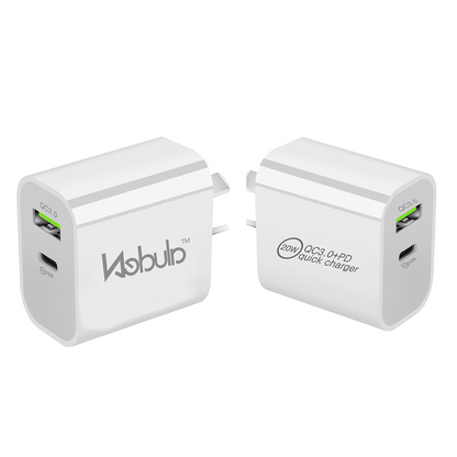 Nebula 20W Dual USBA+C Wall Charger