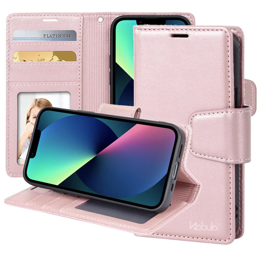 Samsung Galaxy S26Ultra Nebula Flip Leather Wallet Case Rose Gold
