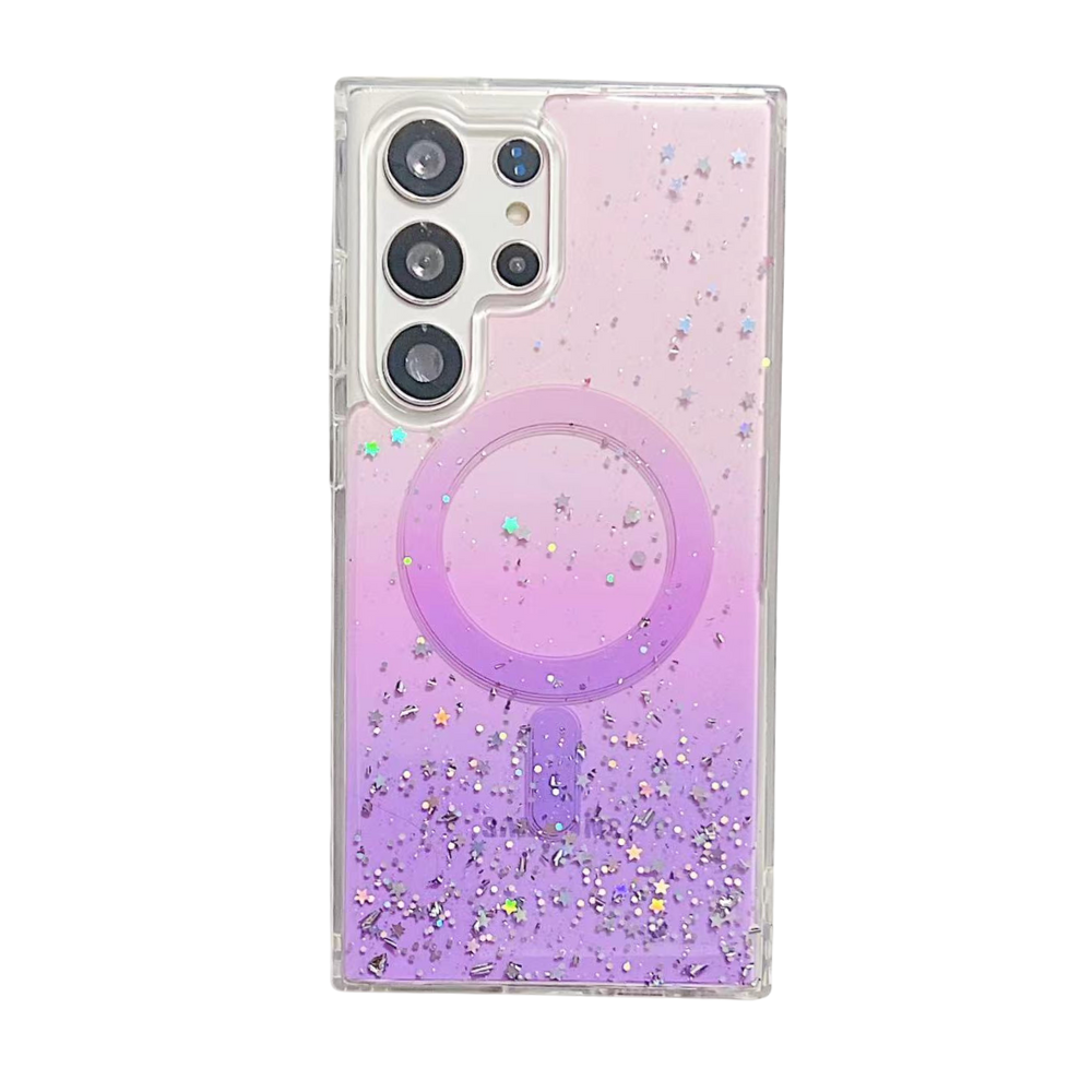 Nebula Magic Glitter Case Purple - Samsung Cases