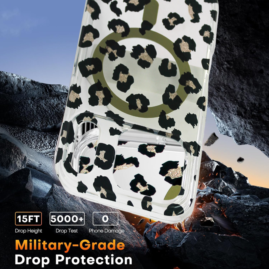 Magsafe Pattern Golden Leopard Case - iPhone 17 Series