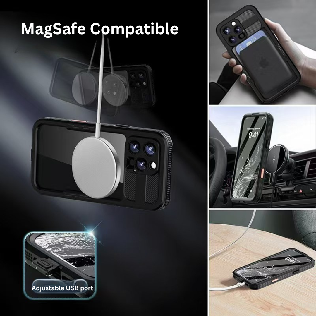 iPhone 17 Pro MagSafe Waterproof Case Black
