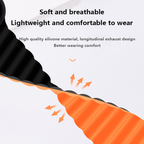 Apple Watch Magnetic Silicone Duo Colour Band 42/44/45mm Black-Orange