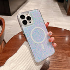 Nebula Magic Glitter iPhone MagSafe Case – Blue