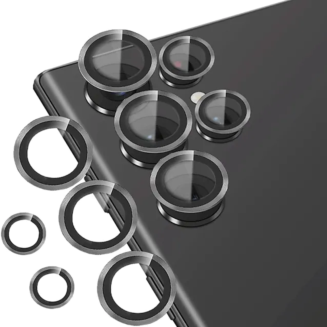 Samsung S22 Ultra Rear Camera Lens 9H Glass Protector Black