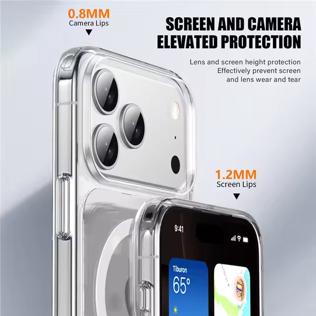 iPhone 17 Series Magnetic Back Cover Case Clear