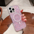 Nebula Magic Glitter iPhone MagSafe Case – Pink