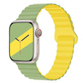 Apple Watch Magnetic Silicone Duo Colour Band 42/44/45mm Black-Yellow
