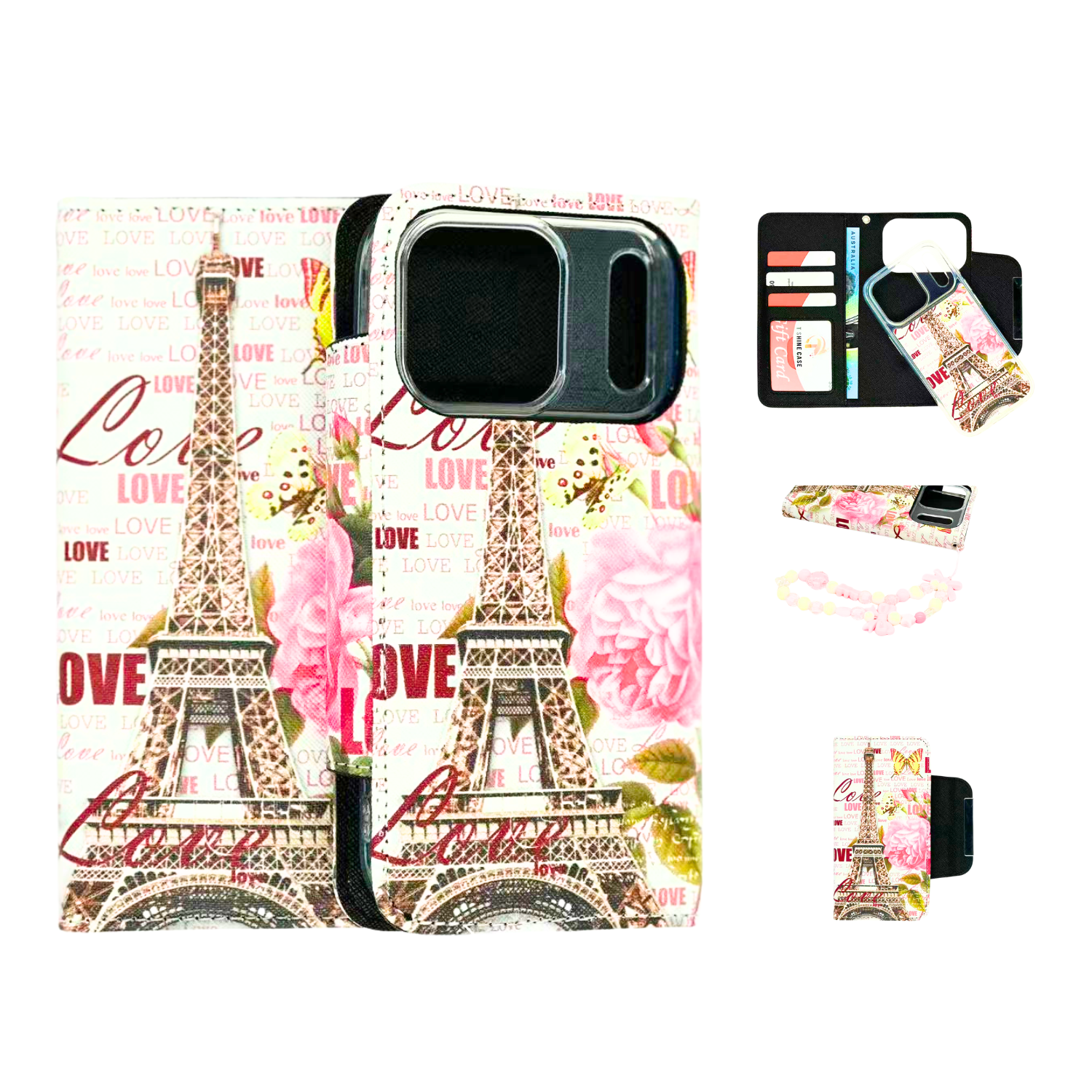 Magnetic Wallet Case Paris for iPhone