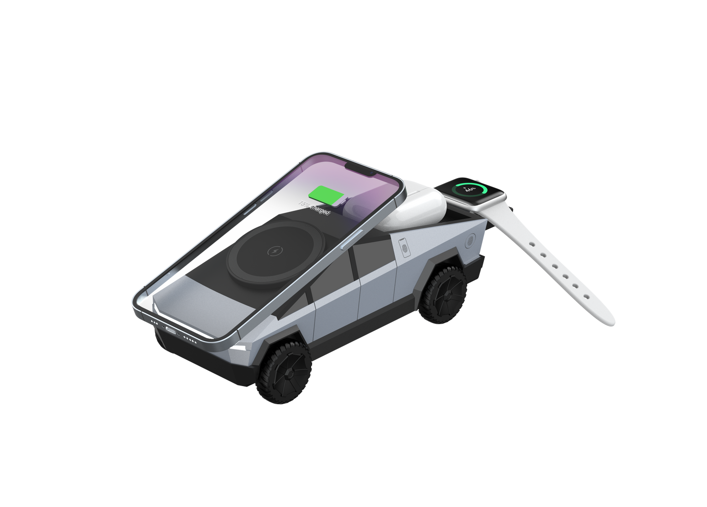 CyberDock 3-in-1 Fast Wireless Charging Station for Phone, Apple Watch & AirPods
