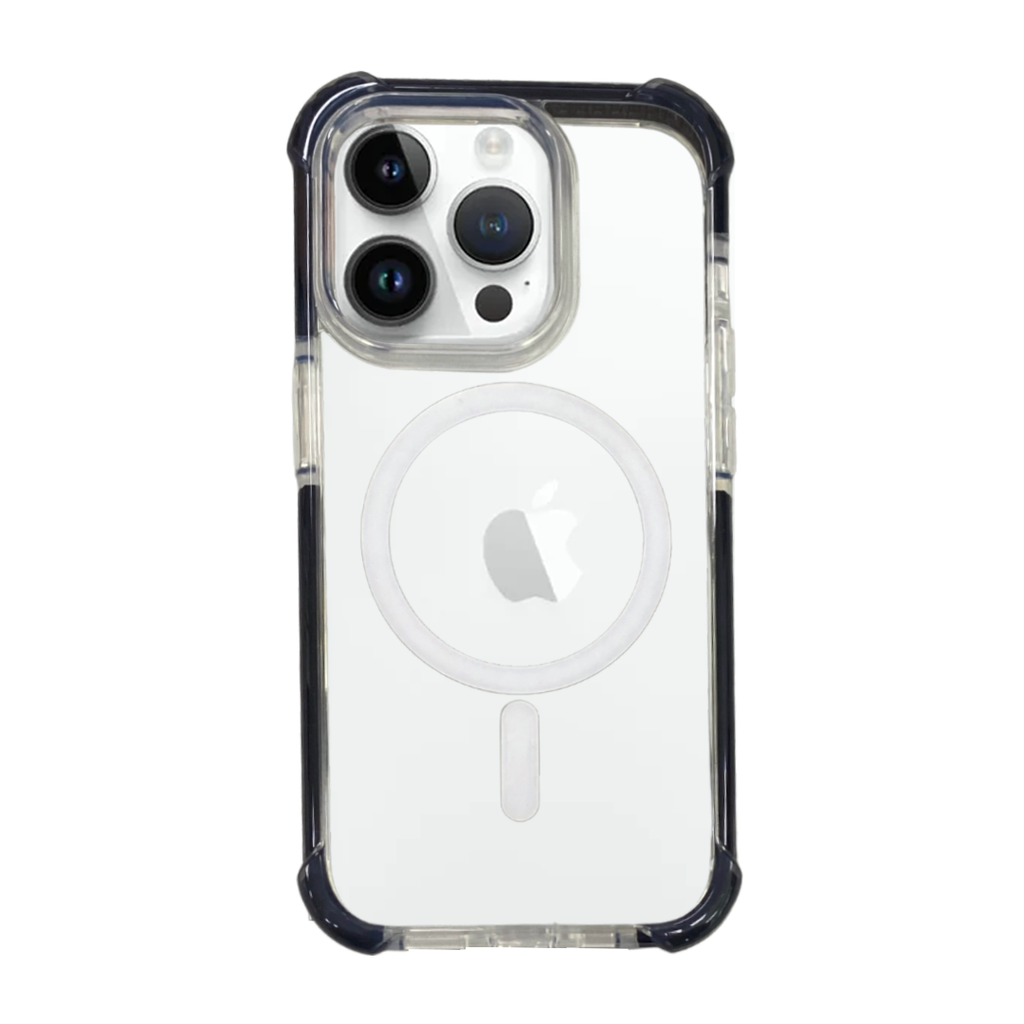 Nebula Clear Back Tough Case with MagSafe for iPhone – Black