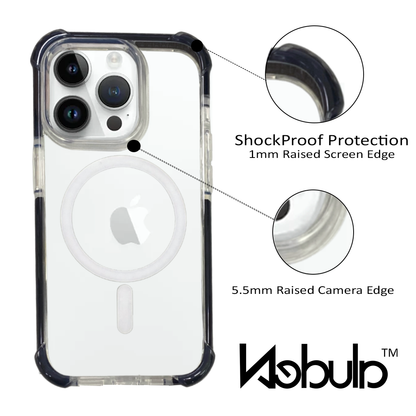 Nebula Clear Back Tough Case with MagSafe for iPhone – Black