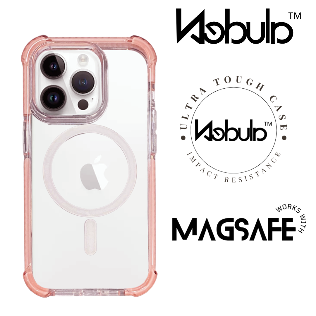 Nebula Clear Back Tough Case with Magsafe Pink - iPhone Cases