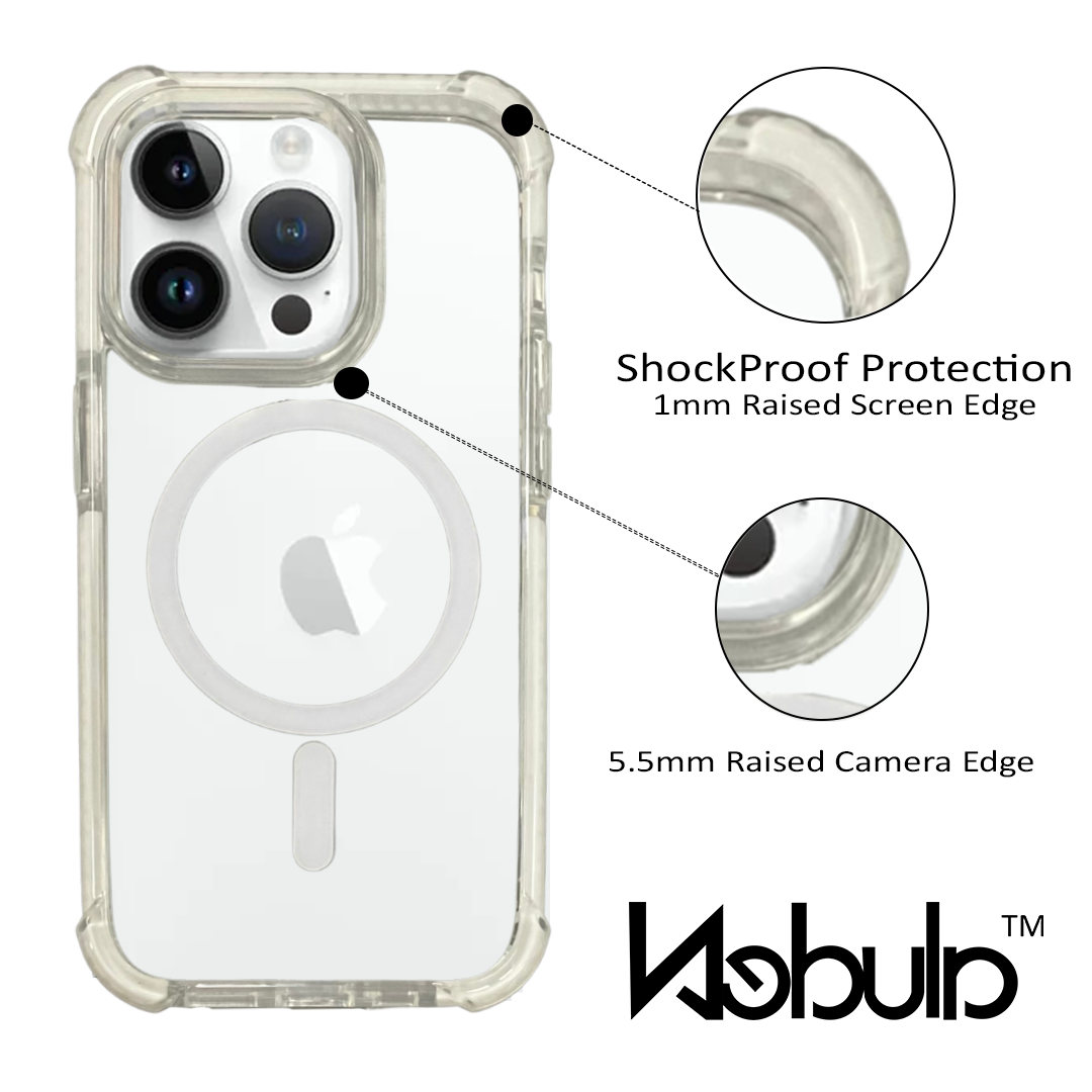 Nebula Clear Back Tough Case with MagSafe for iPhone – White