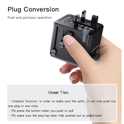 Yesido Universal Travel Adapter for UK/EU/US/AUS