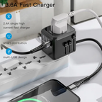 Yesido Universal Travel Adapter for UK/EU/US/AUS