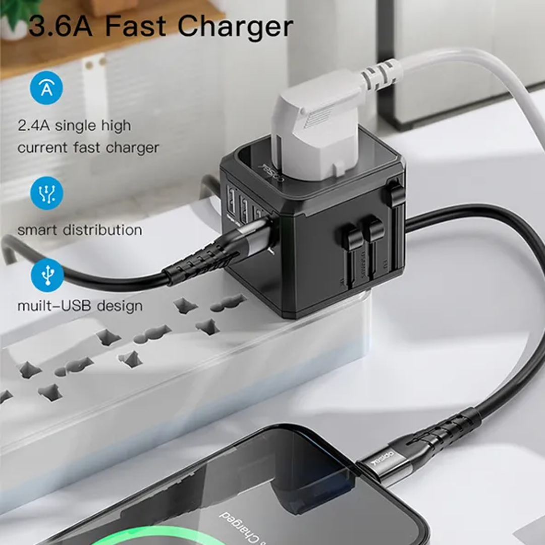 Yesido Universal Travel Adapter for UK/EU/US/AUS