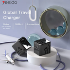 Yesido Universal Travel Adapter for UK/EU/US/AUS