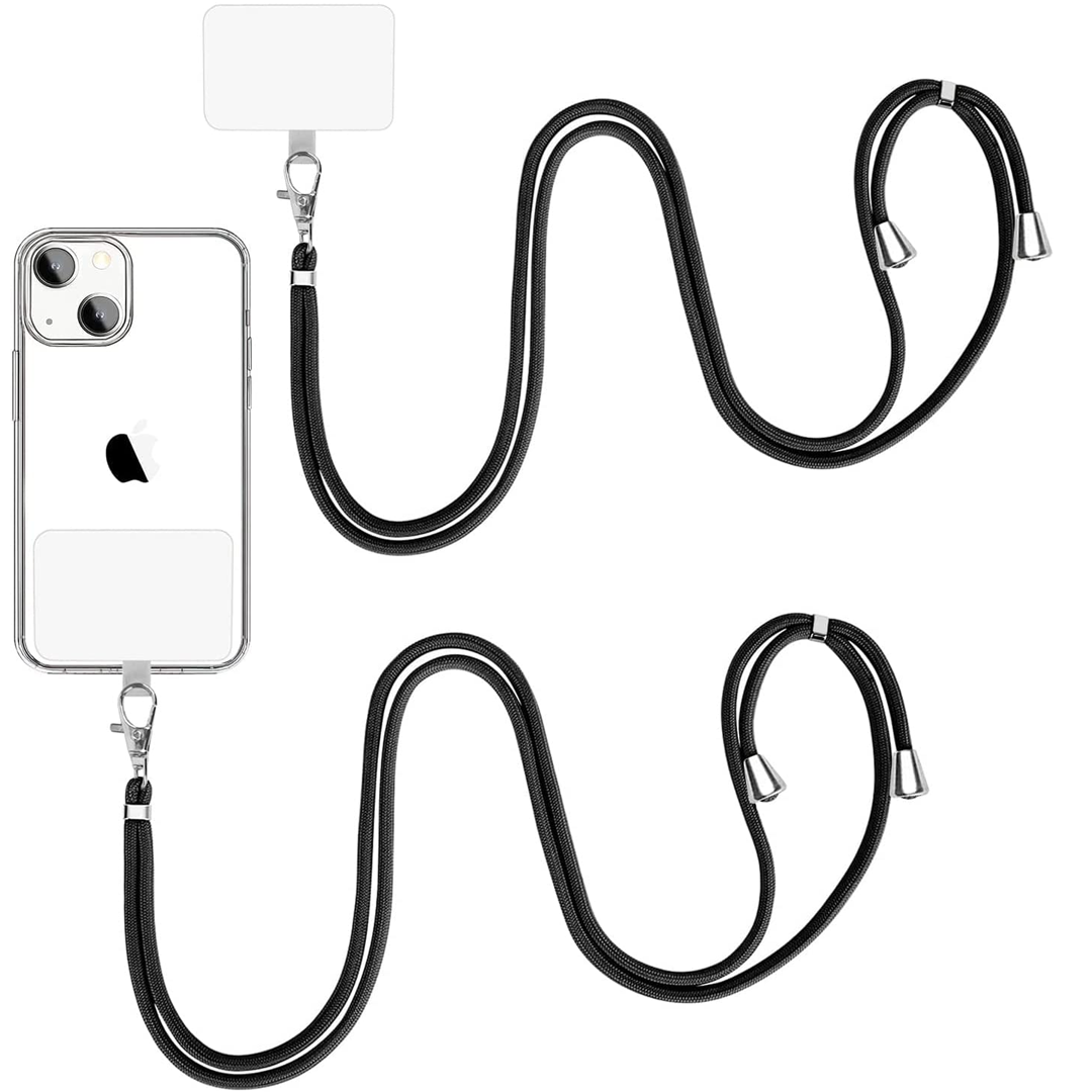 Universal Phone Lanyard with Pad - Black