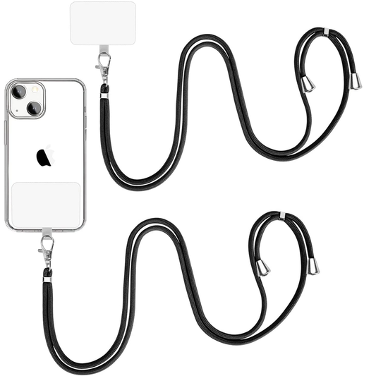 Universal Phone Lanyard with Pad - Black