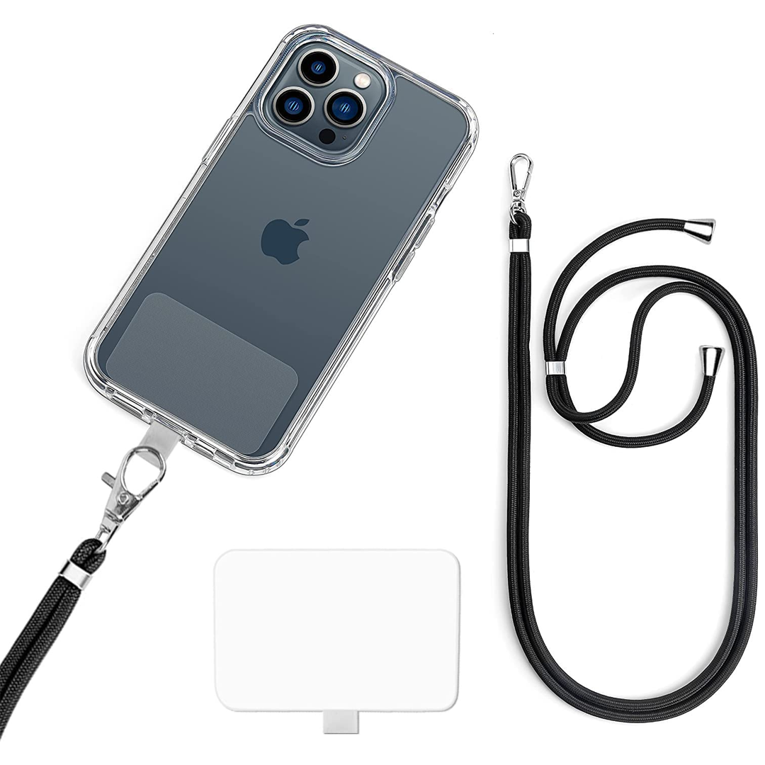 Universal Phone Lanyard with Pad - Black