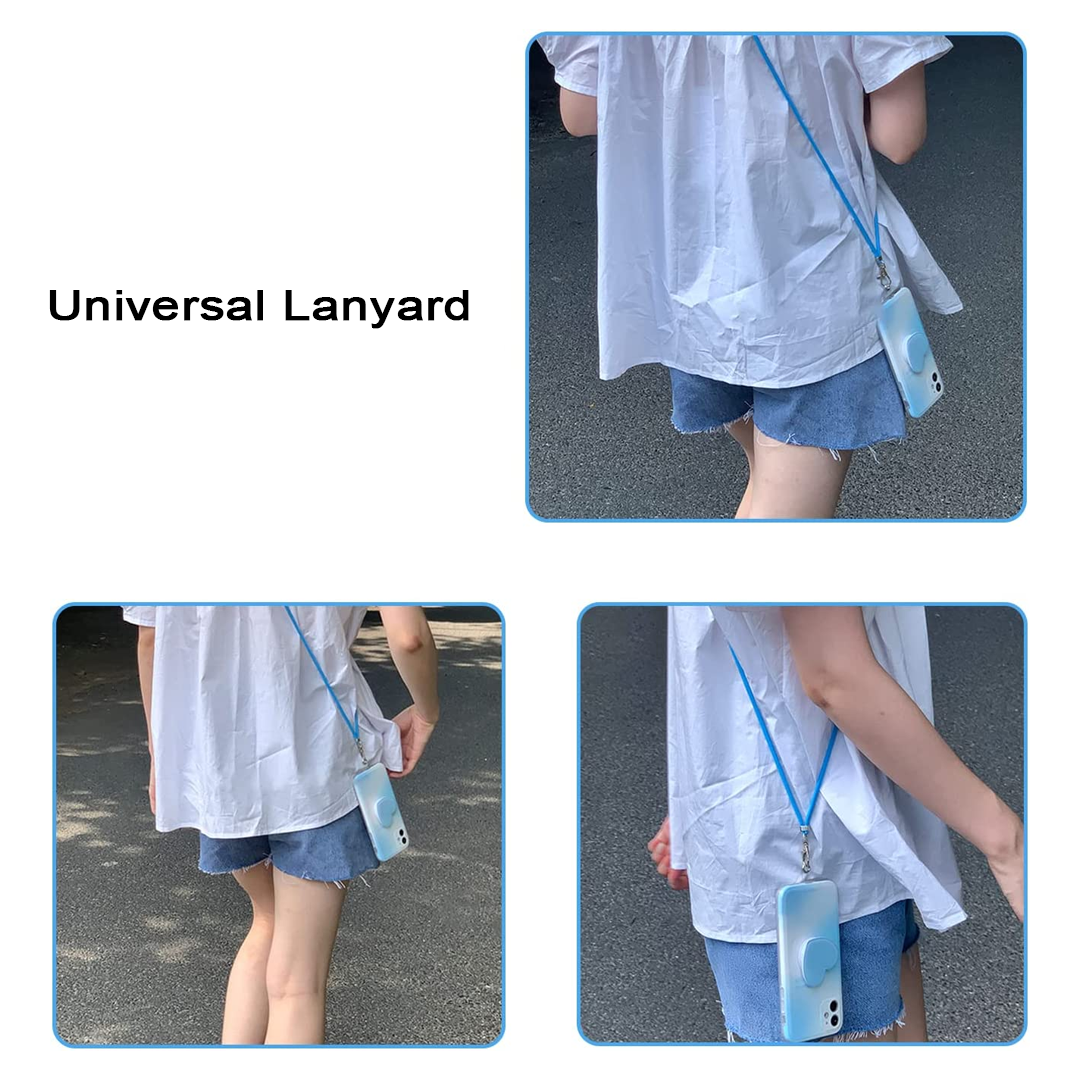 Universal Phone Lanyard with Pad - Sky Blue