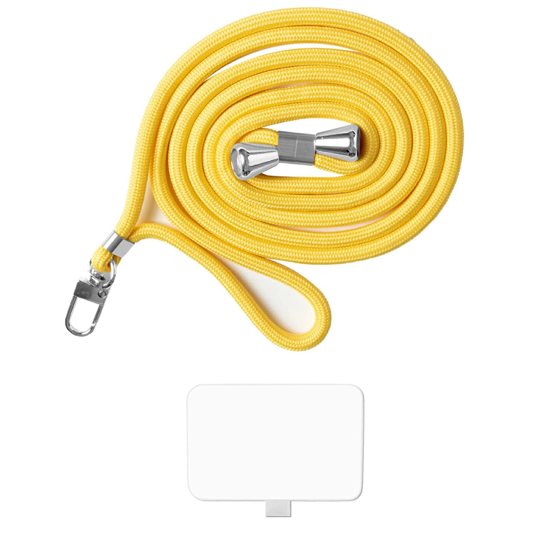 Universal Phone Lanyard with Pad - Yellow