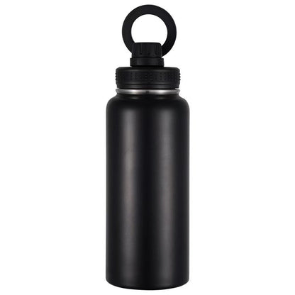 Stainless Steel Gym & Sports Water Bottle with Rotating Phone Holder – 532ml