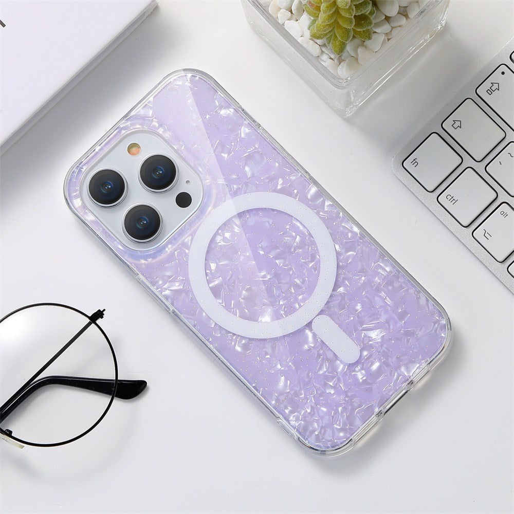 Opal Shell Magsafe Case Purple - iPhone Cases