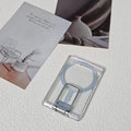 MagSafe Card Holder with Stand – Silver (Holds 2 Cards)