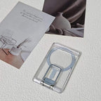 MagSafe Card Holder with Stand – Silver (Holds 2 Cards)