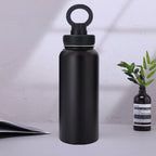 Stainless Steel Gym & Sports Water Bottle with Rotating Phone Holder – 532ml