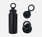 Stainless Steel Gym & Sports Water Bottle with Rotating Phone Holder – 532ml