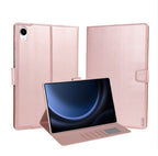Samsung Galaxy Tab S7+ 12.4-inch Hanman Flip Leather Wallet Case - Rose Gold