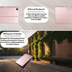 Samsung Galaxy Tab S7+ 12.4-inch Hanman Flip Leather Wallet Case - Rose Gold