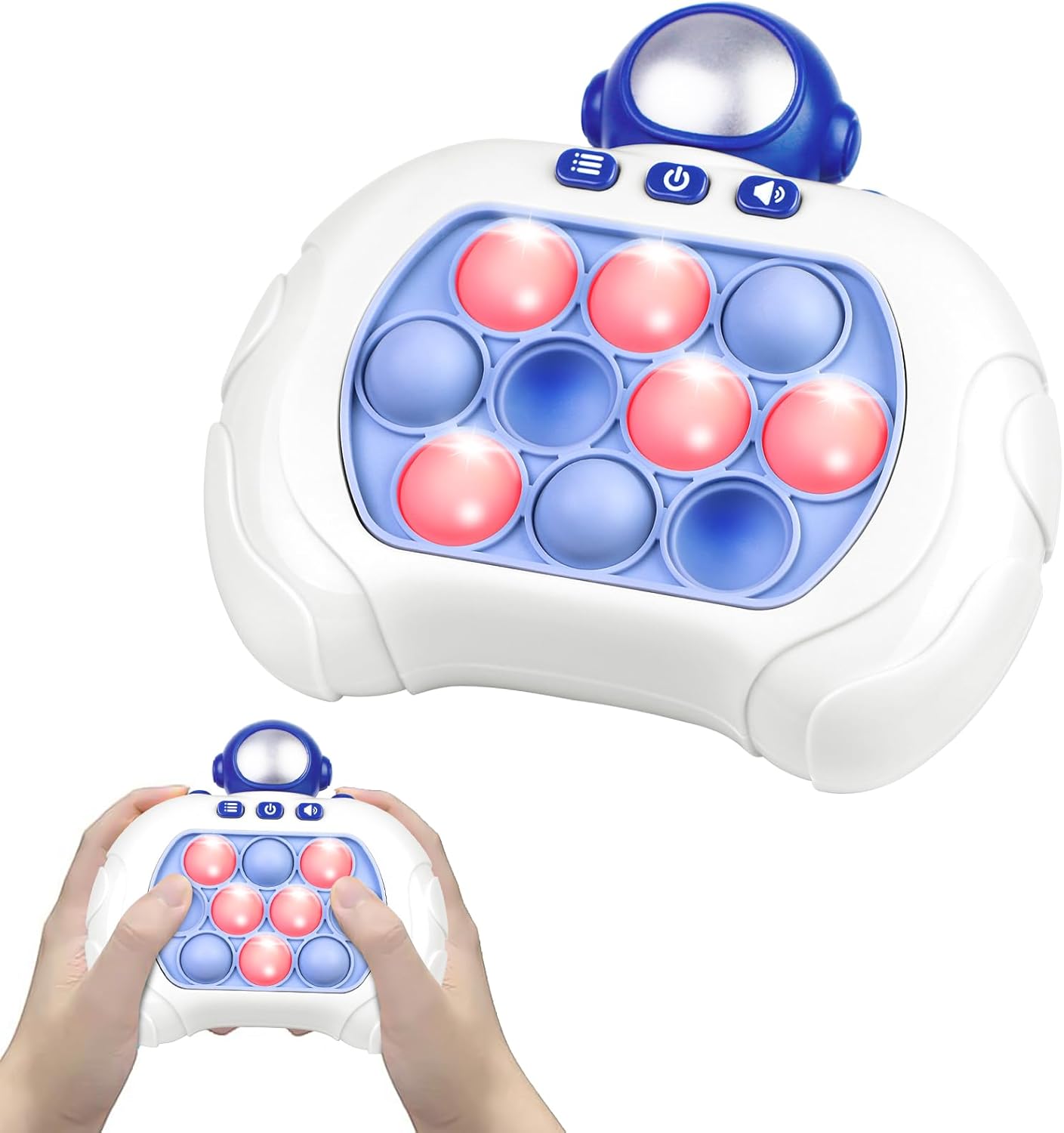 Handheld Console Fast Push Bubble Game - Fun Bear and Astronaut Designs