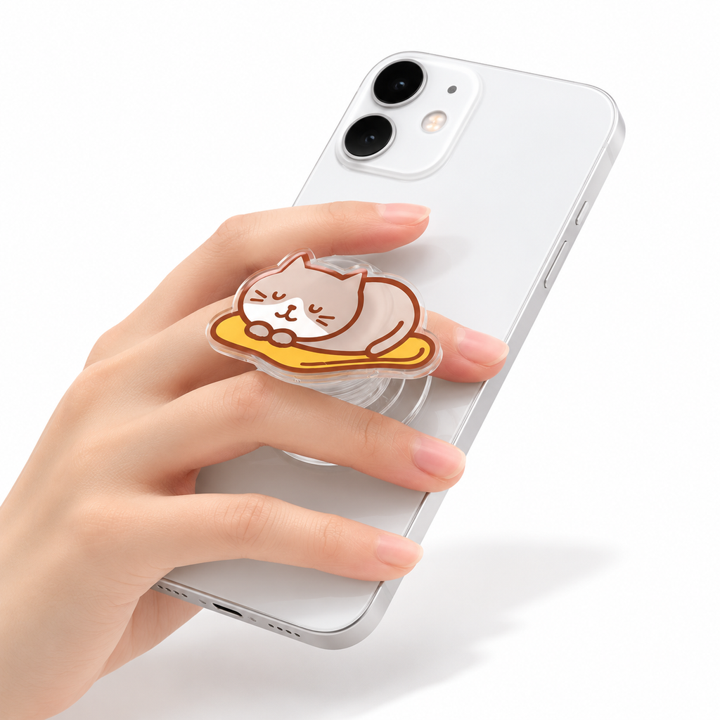 GripPro Magnetic Phone Ring Sleeping Cat