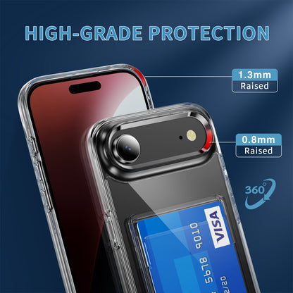 iPhone 17 Air Shockproof Hard Card Holder Back Case Clear