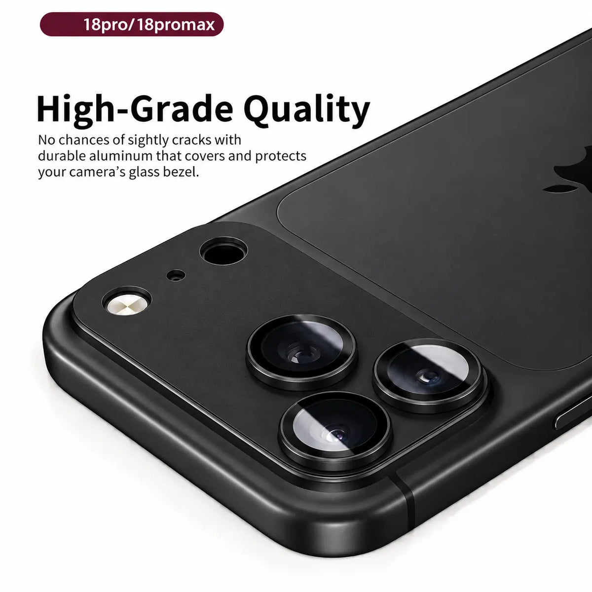 9D Full Camera Lens Metal Cover-Black