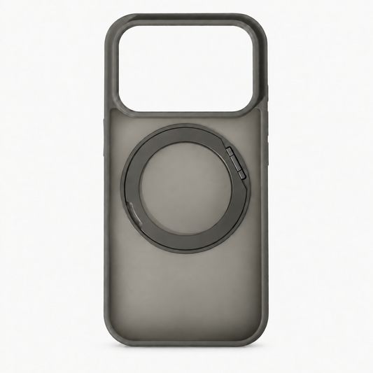 360 Degree Rotatable Ring Kickstand Case Grey