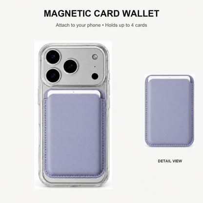 PU Leather Magsafe Card Wallet Purple