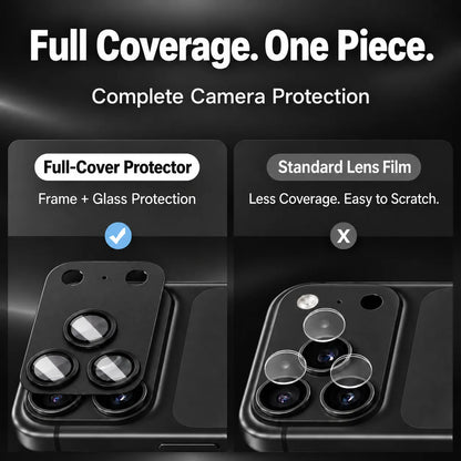 9D Full Camera Lens Metal Cover-Black