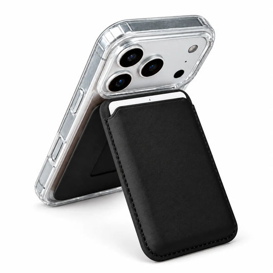 Foldable Magnetic Stand Card Wallet Black