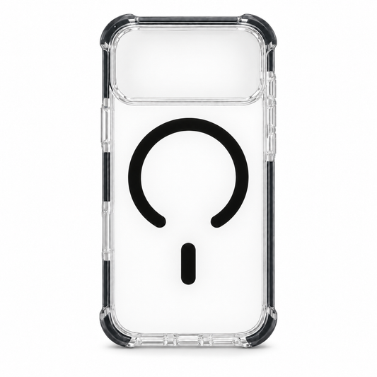 Clear Back Tough MagSafe Case for Series - Black for iPhone